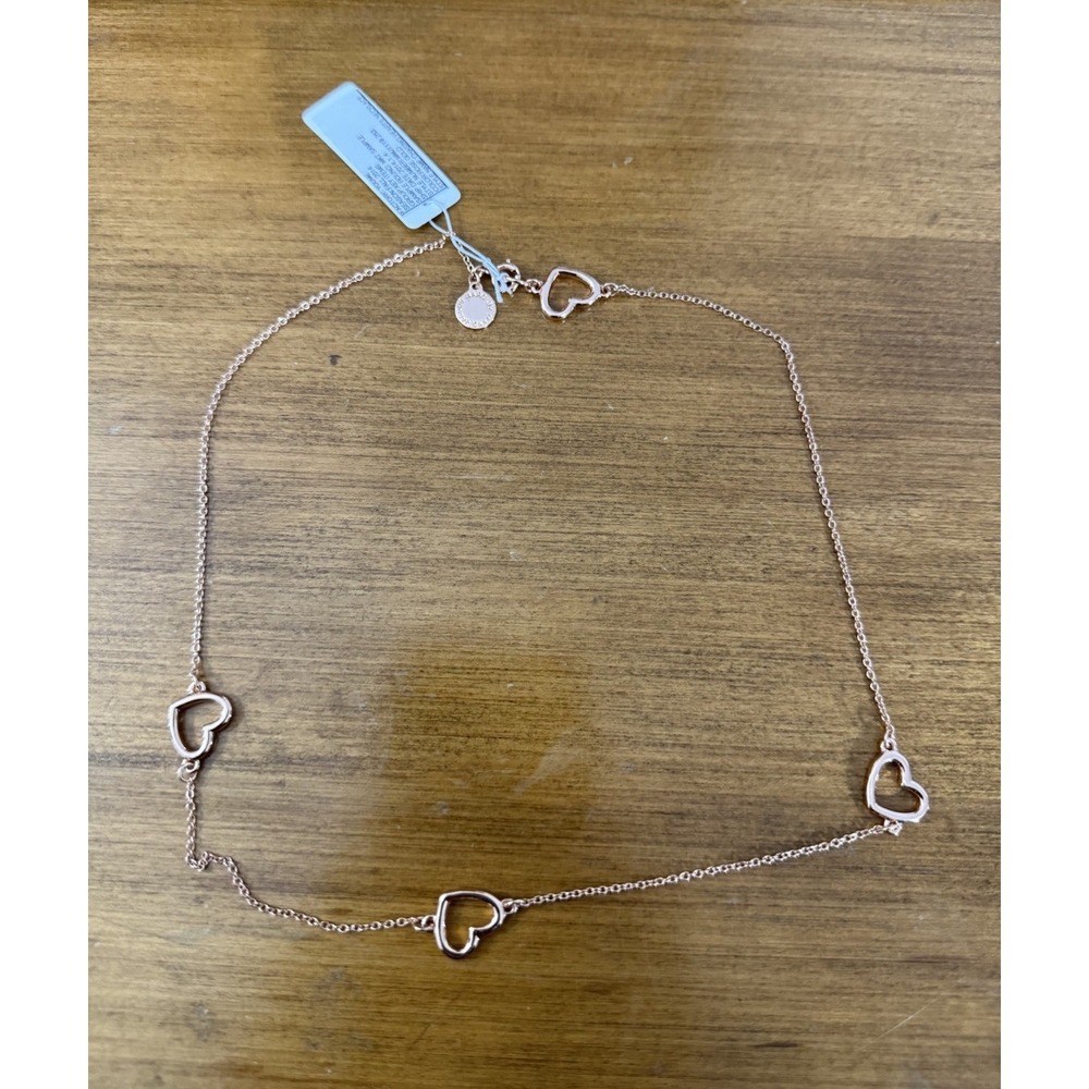 Marc Jacobs Sterling Silver Heart‎ Pendant Necklace Chain Fashion Jewelry